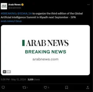 arab news twitter post