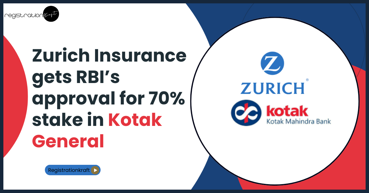 Zurich Insurance gets RBI’s approval for 70% stake in Kotak General