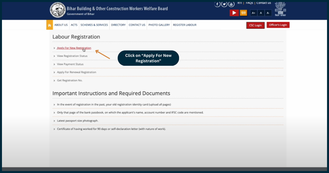 Bocw bihar registration 