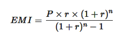 Formula to Calculate EMI